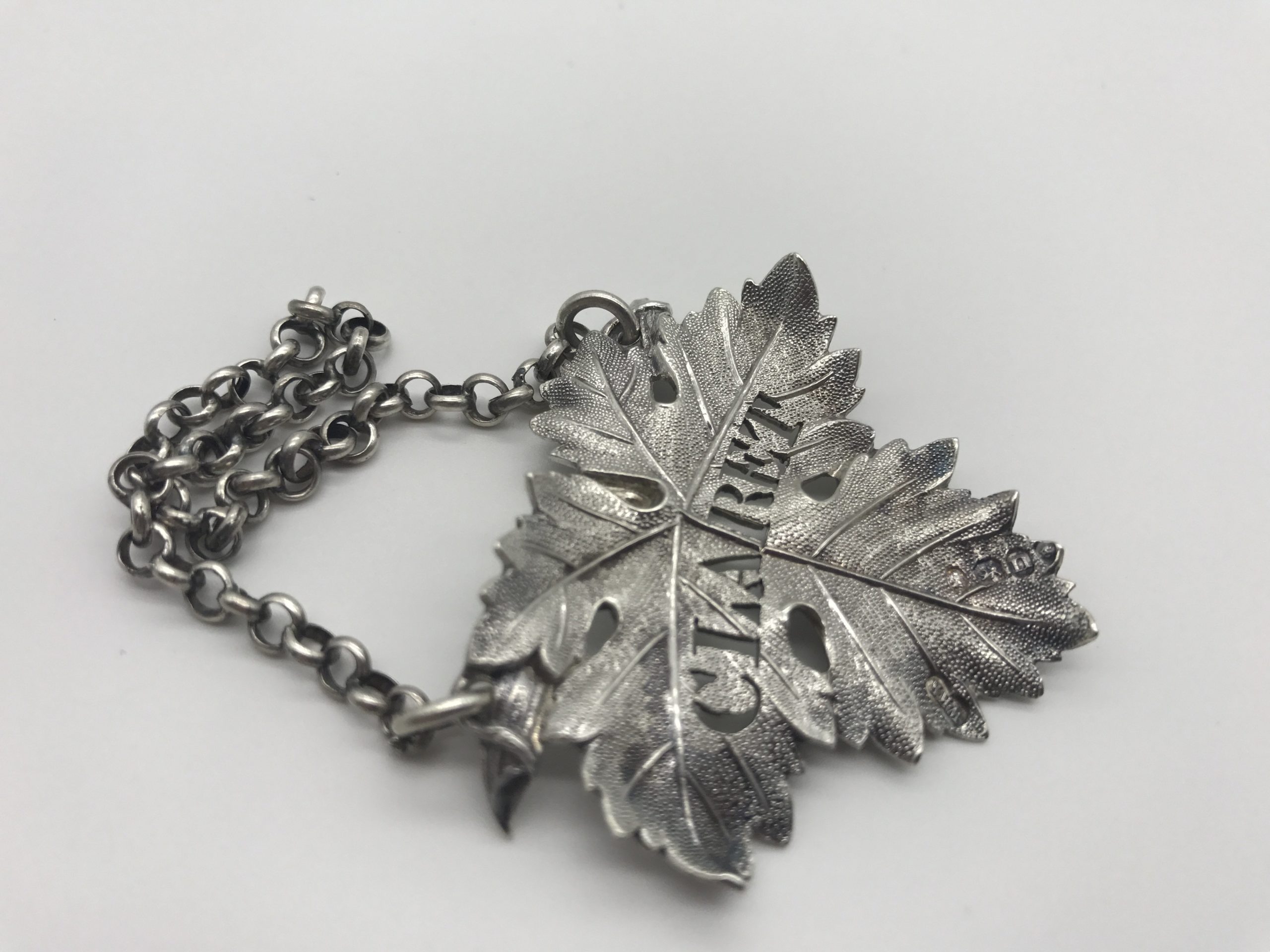 Georgian (London 1828) Silver ‘Claret’ Decanter Label