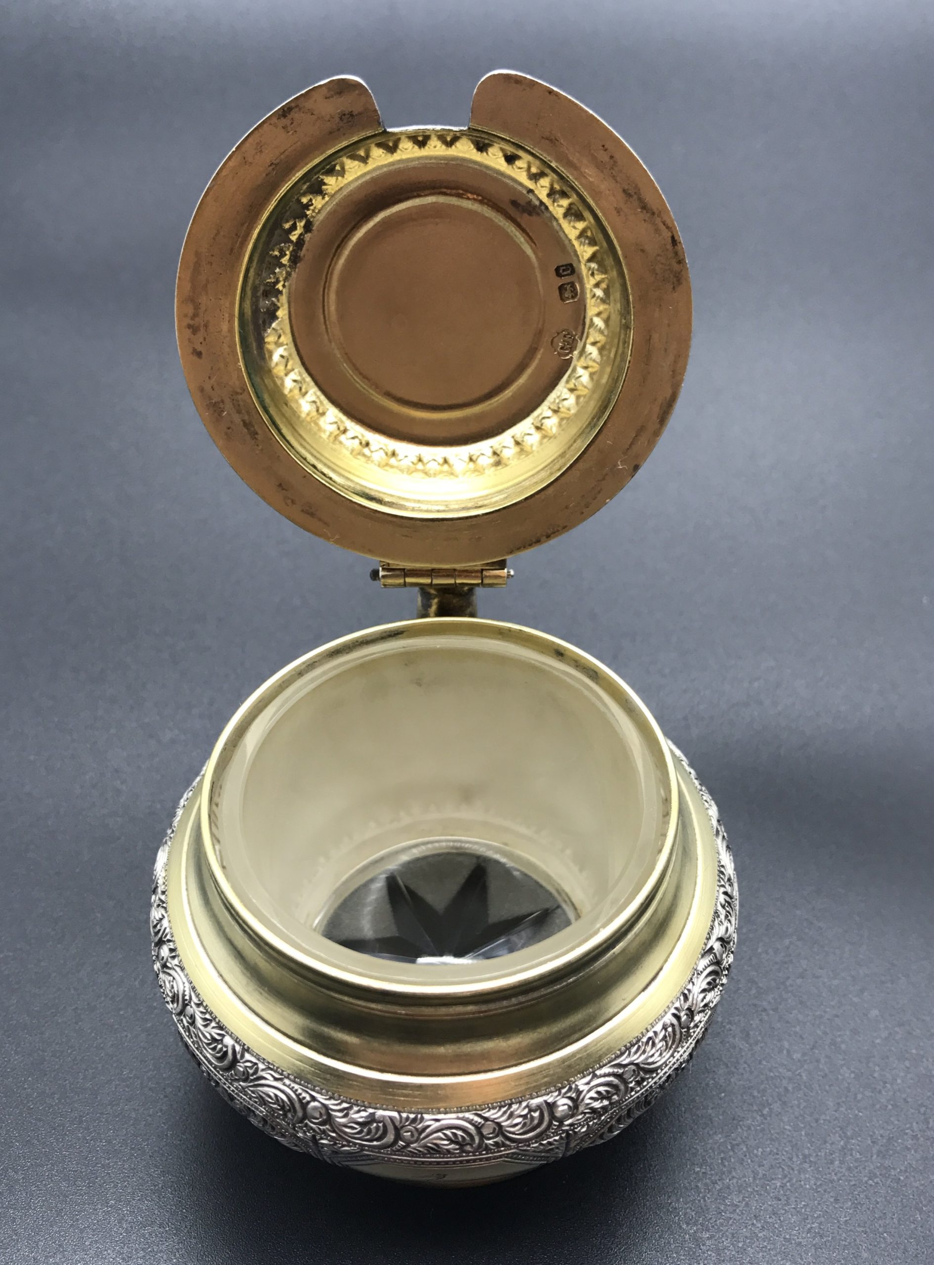 Victorian (London 1869) Silver Gilt Cruet Set