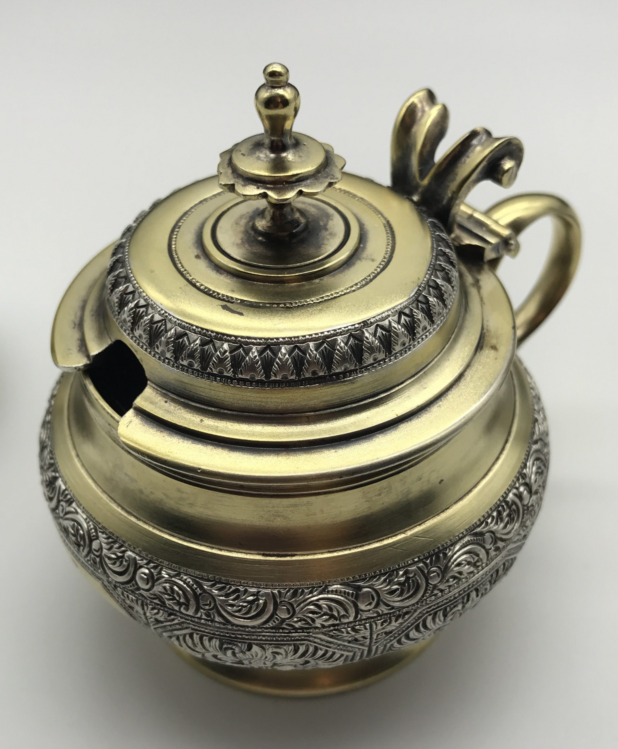 Victorian (London 1869) Silver Gilt Cruet Set