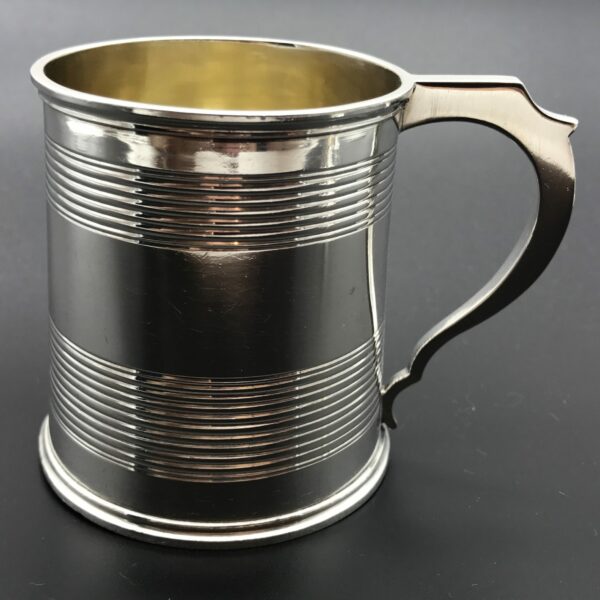 Antique Victorian (London 1848) Sterling Silver Christening Mug