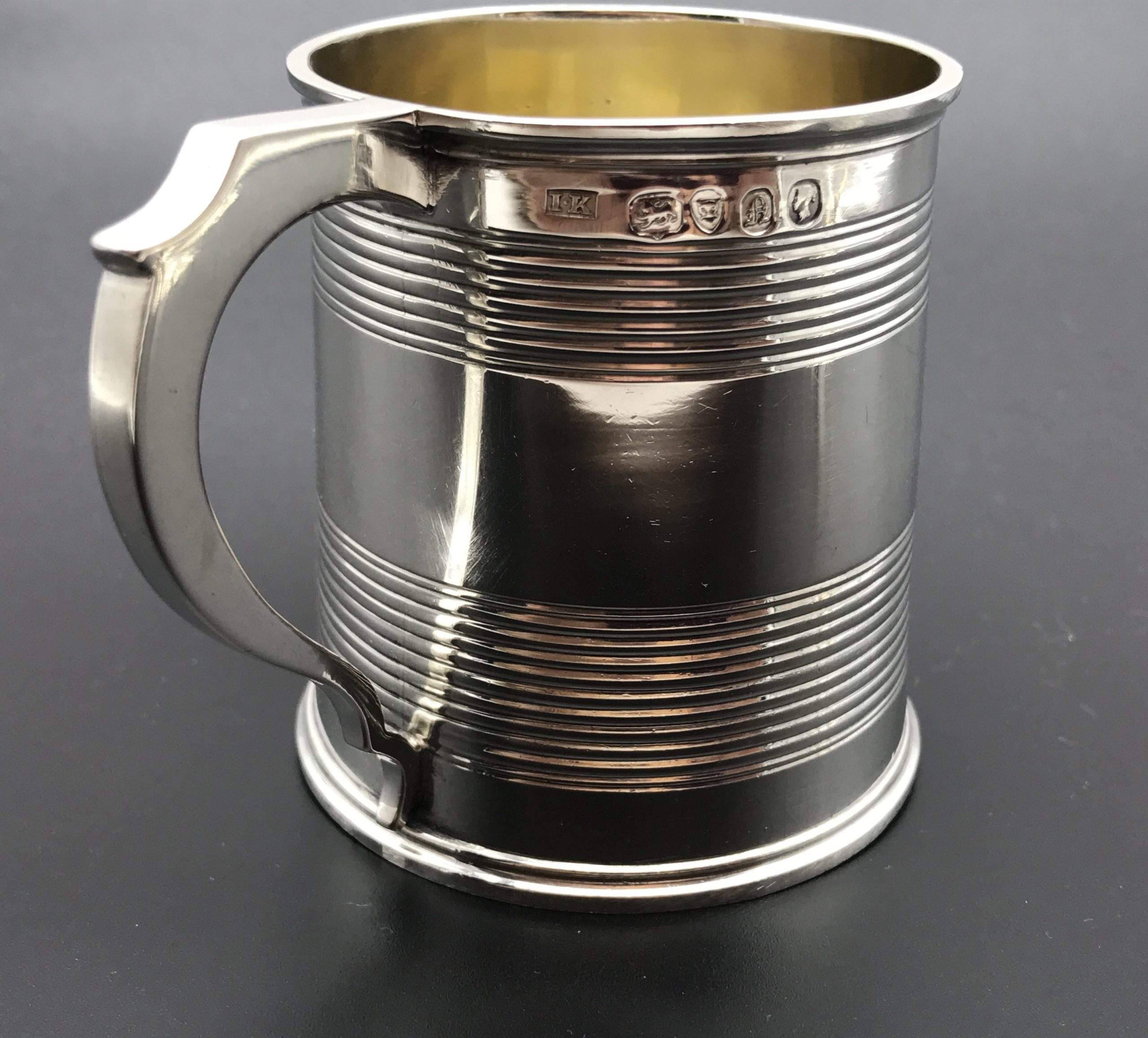 Antique Victorian (London 1848) Sterling Silver Christening Mug