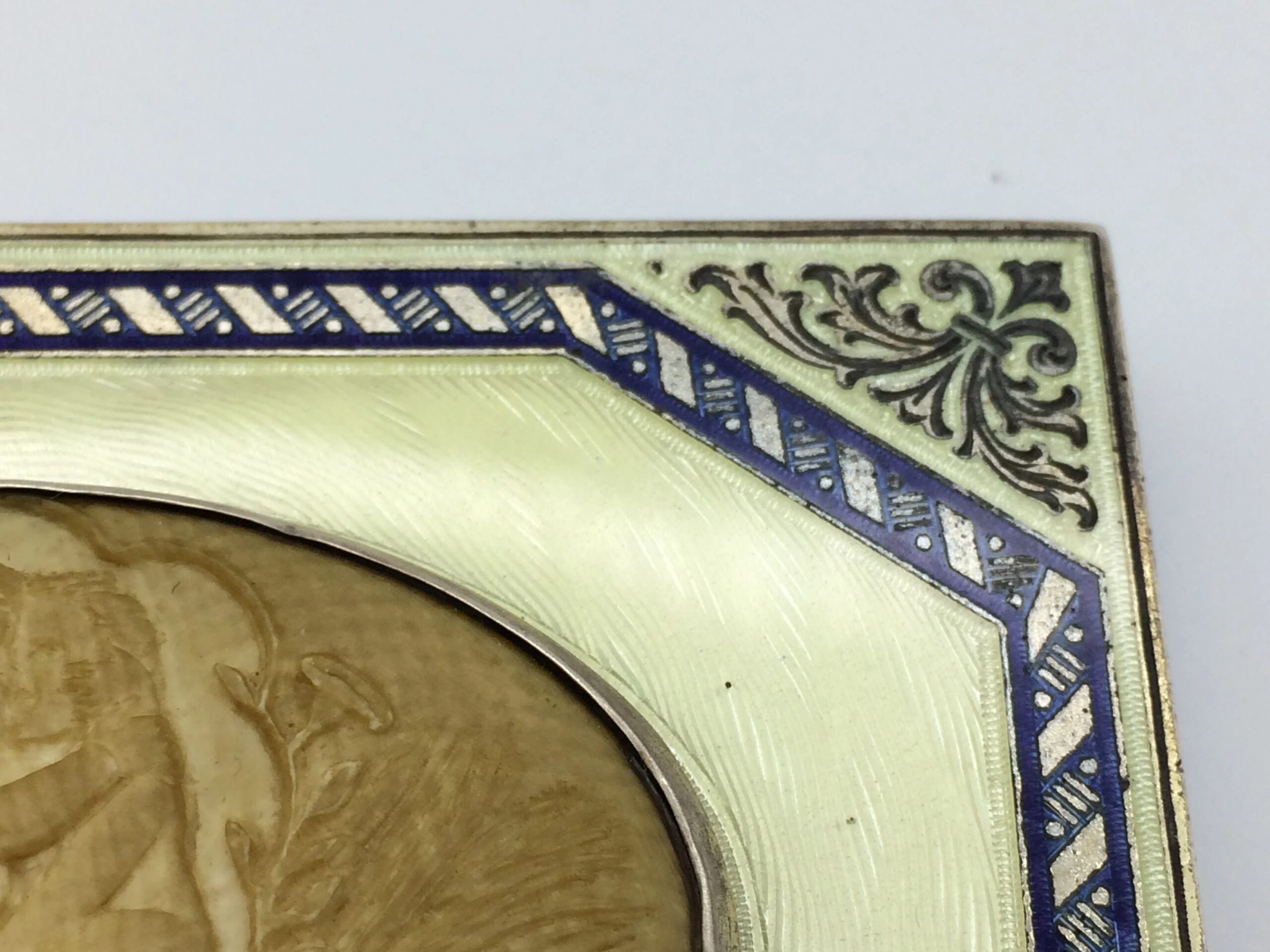 Antique Austrian Silver and 'Guilloche Enamel' Box