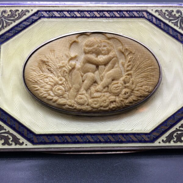 Antique Austrian Silver and 'Guilloche Enamel' Box