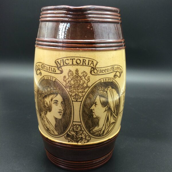 Victorian ‘Doulton Lambeth’ Queen Victoria 1897 Jubilee Jug
