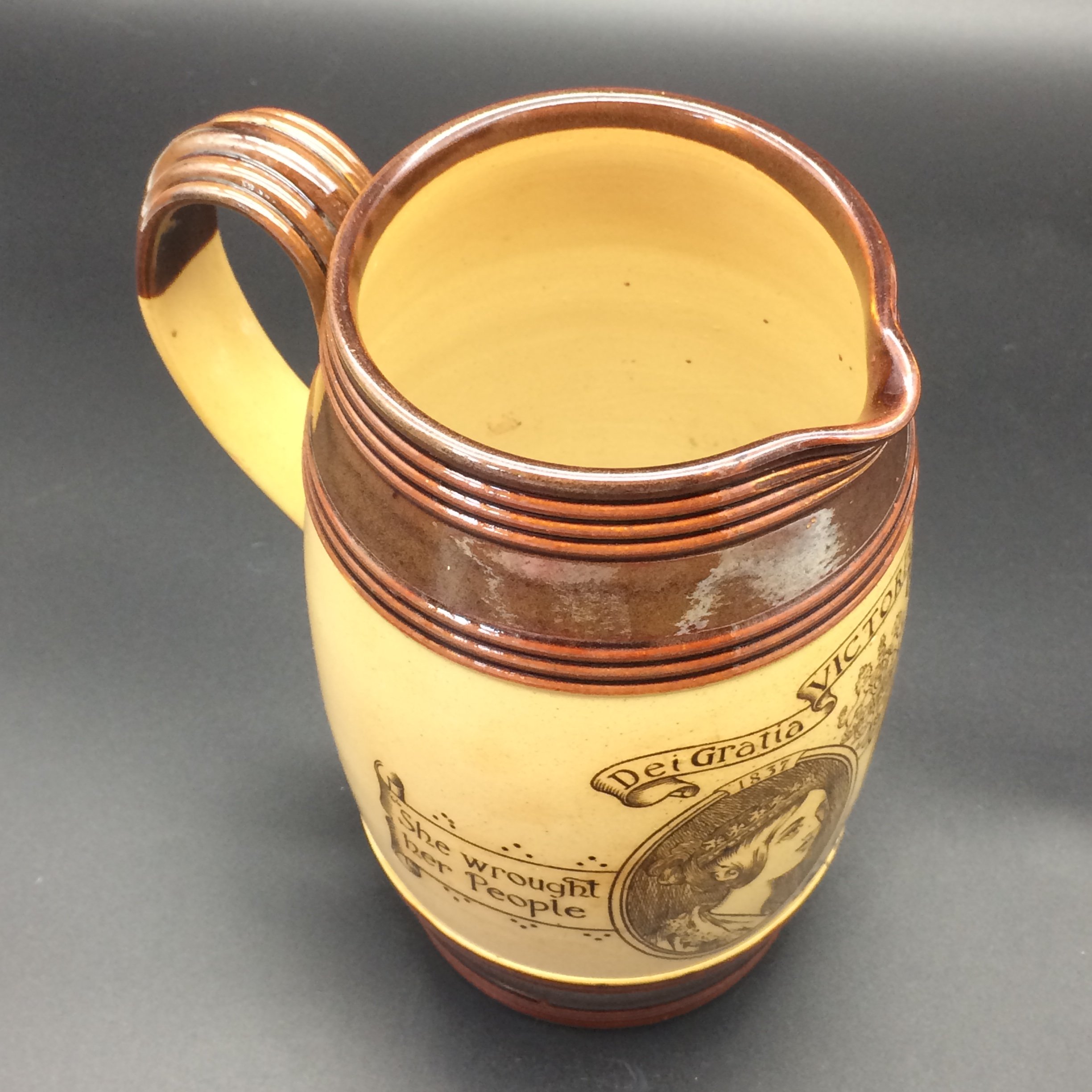 Victorian ‘Doulton Lambeth’ Queen Victoria 1897 Jubilee Jug