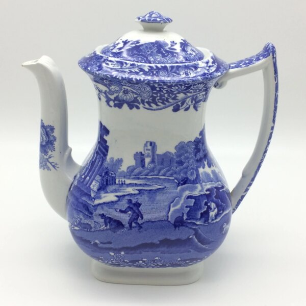 Early Spode ‘Italian Blue’ Coffee Pot & Lid