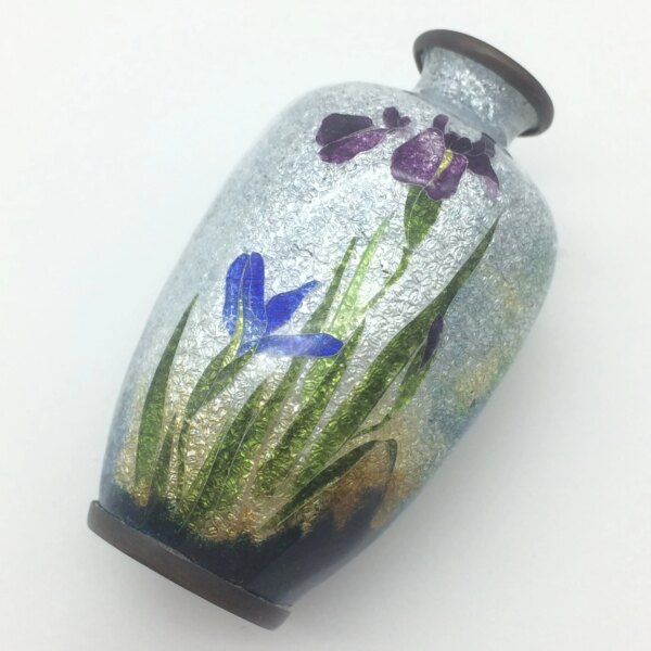 Beautiful Miniature Antique ‘Ginbari’ Cloisonné Vase