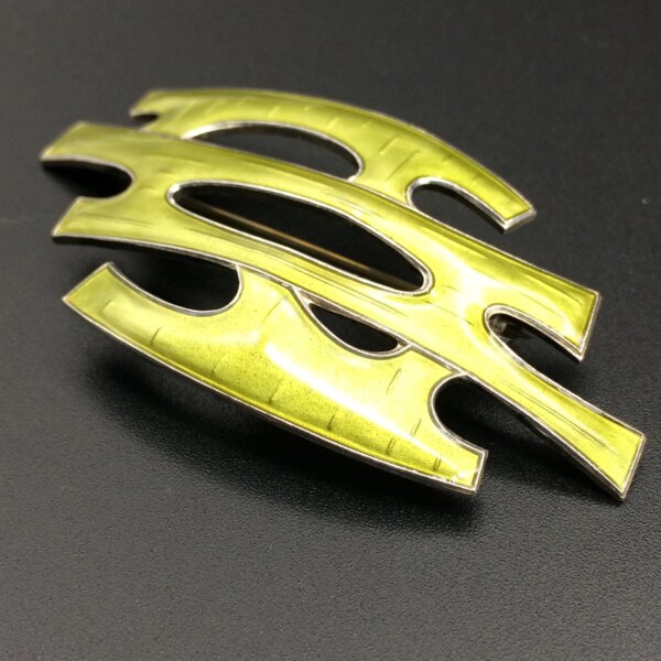 Norwegian Silver & Enamel ‘Modernist’ Brooch.
