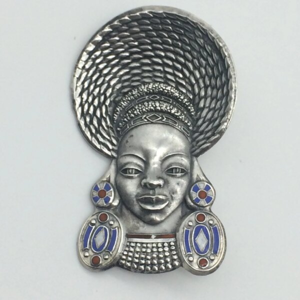 Amazing South African Silver & Enamel ‘Candida’ Brooch