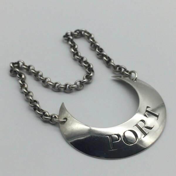 Antique Georgian (London 1804) Silver ‘Port’ Decanter Label