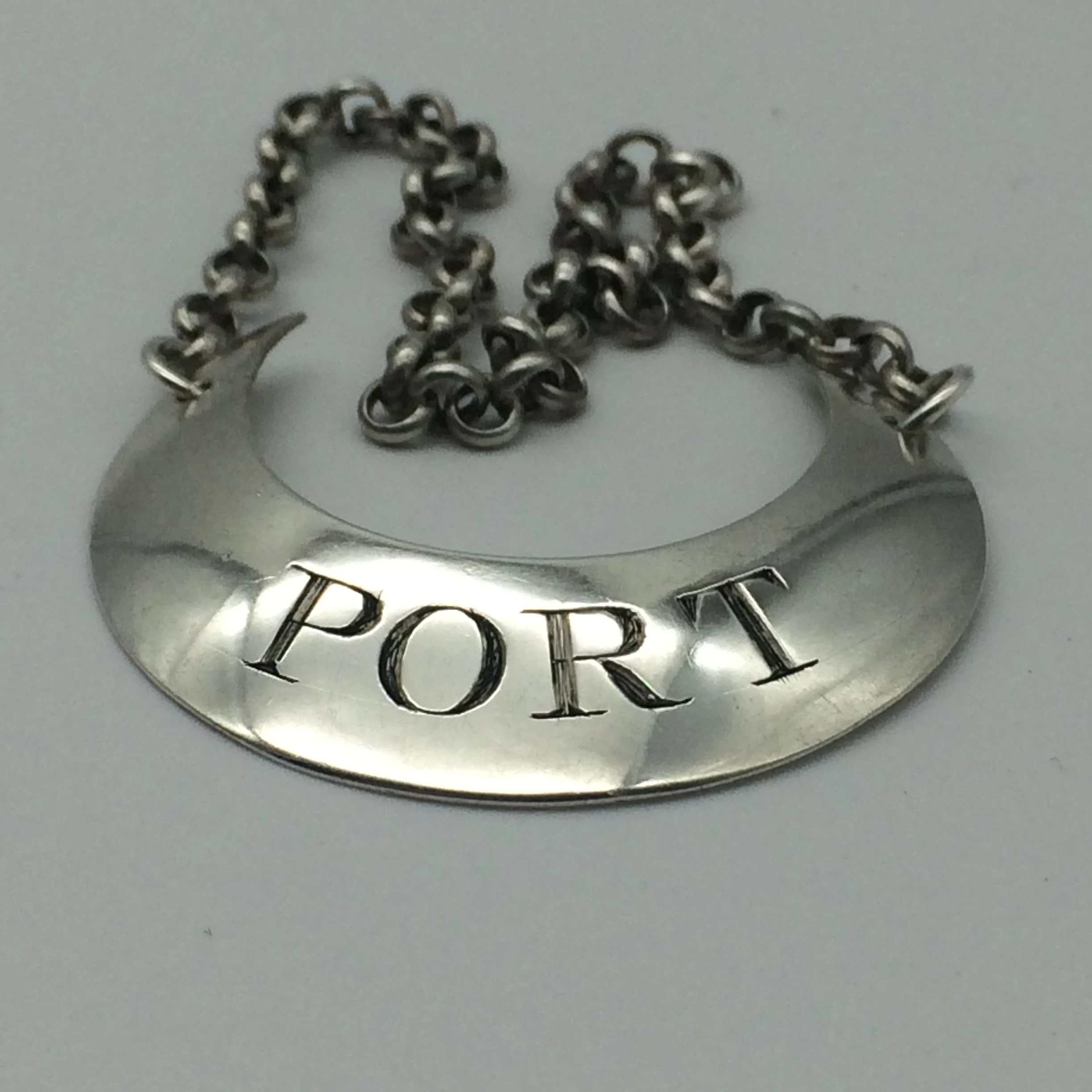 Antique Georgian (London 1804) Silver ‘Port’ Decanter Label