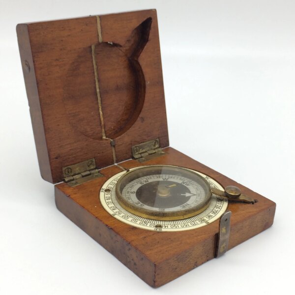 Antique Wooden Cased ‘J. Wardale – 1918’ Compass