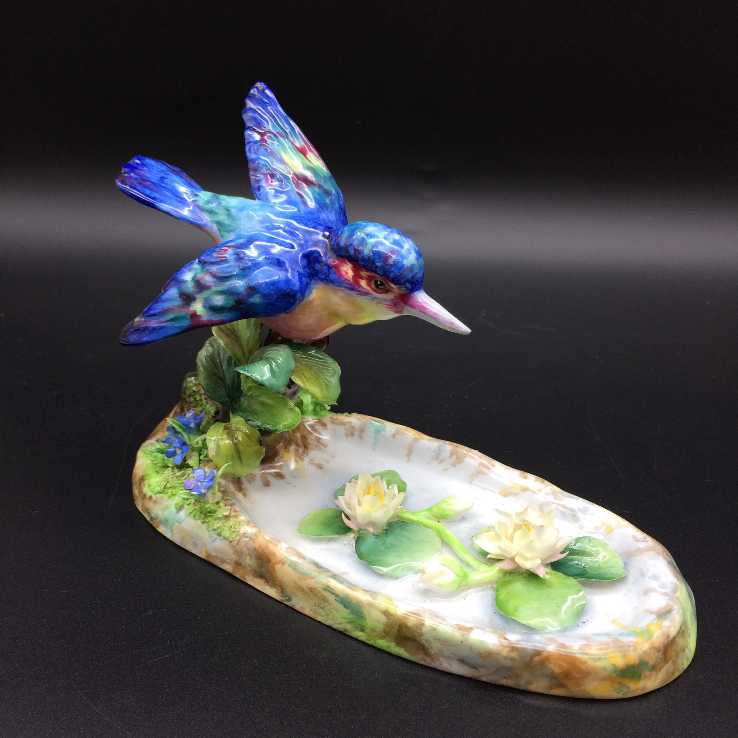 Early Crown Staffordshire ‘J.T. Jones’ Kingfisher Figure