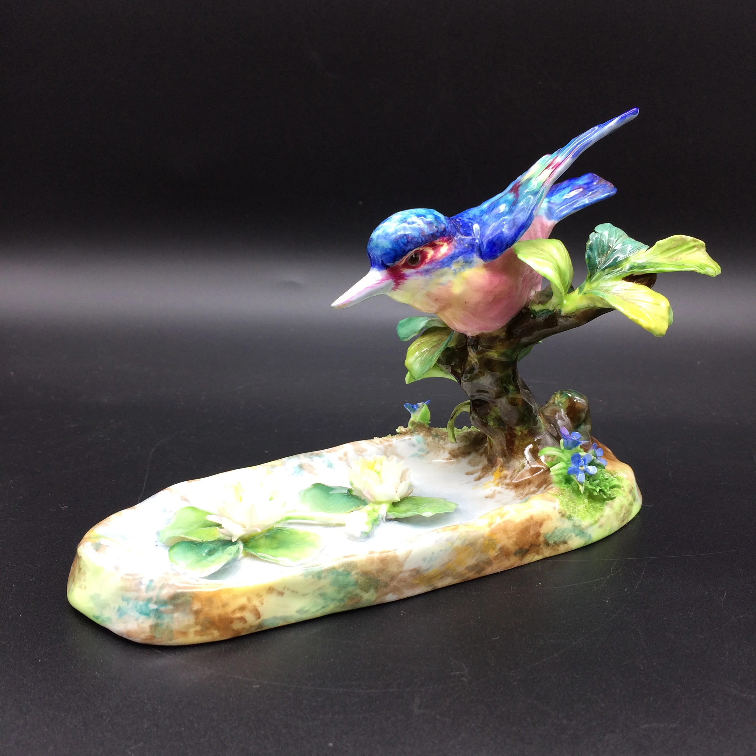 Early Crown Staffordshire ‘J.T. Jones’ Kingfisher Figure