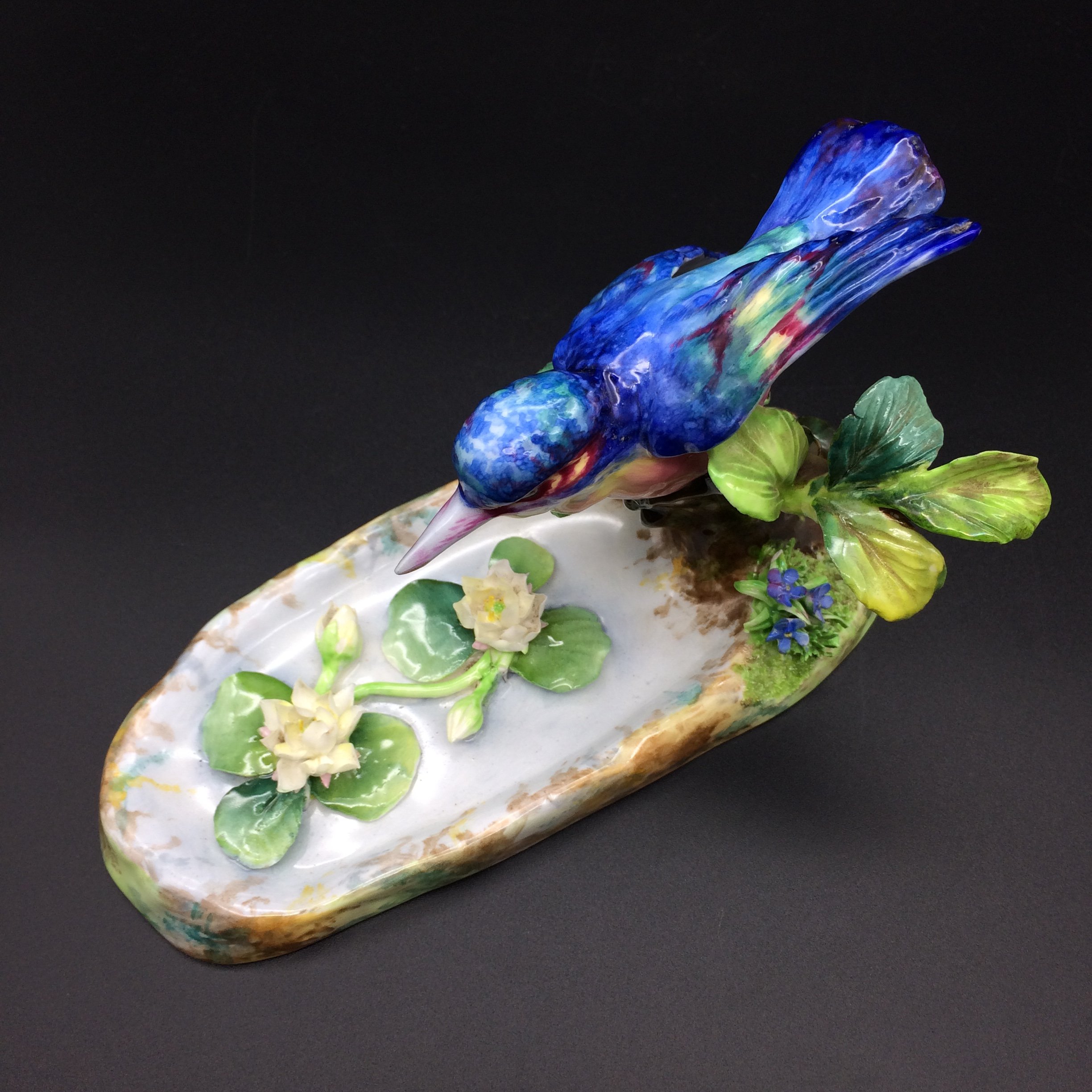 Early Crown Staffordshire ‘J.T. Jones’ Kingfisher Figure