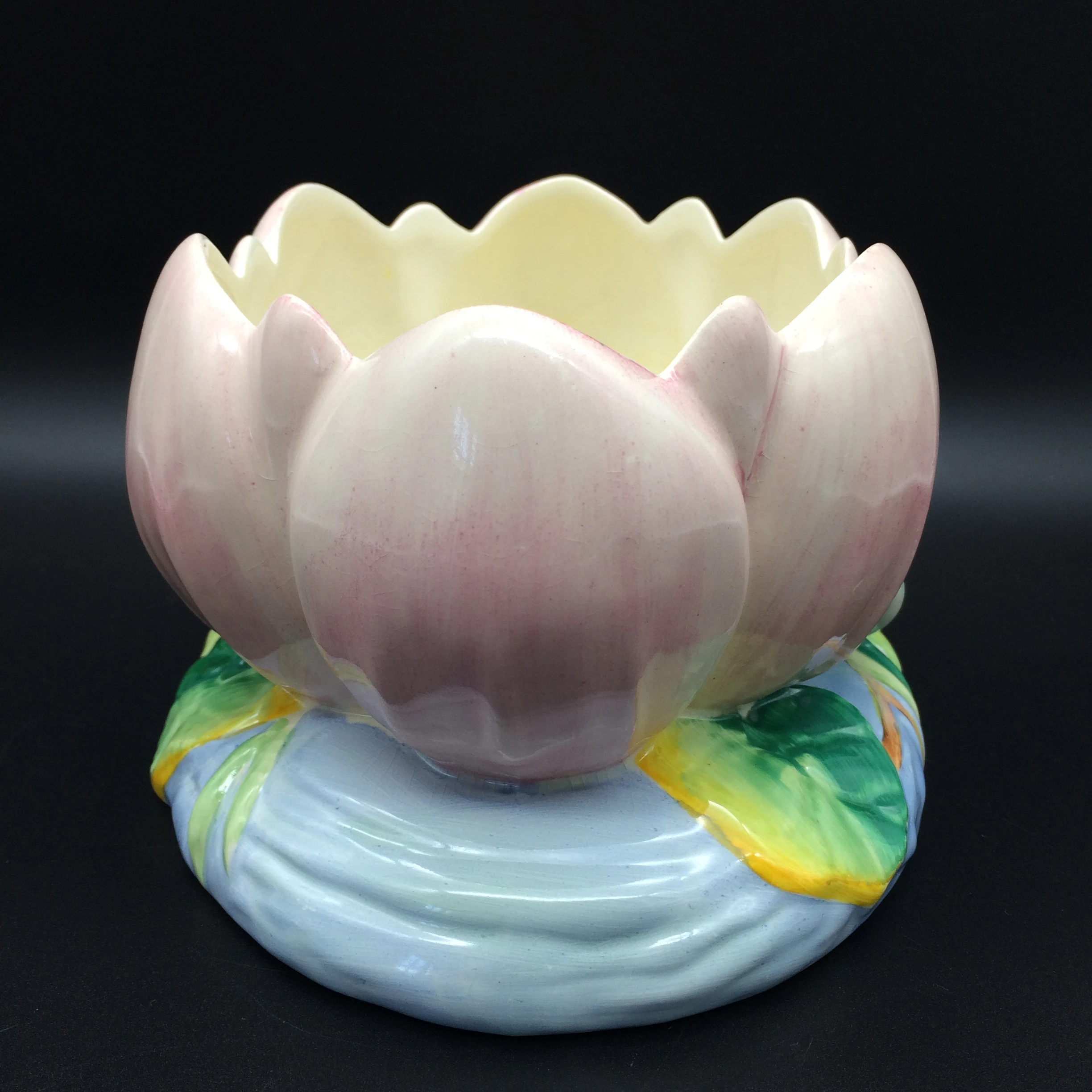 Early Art Deco ‘Clarice Cliff’ Lily Pad Flower Bowl/Vase (C1936)