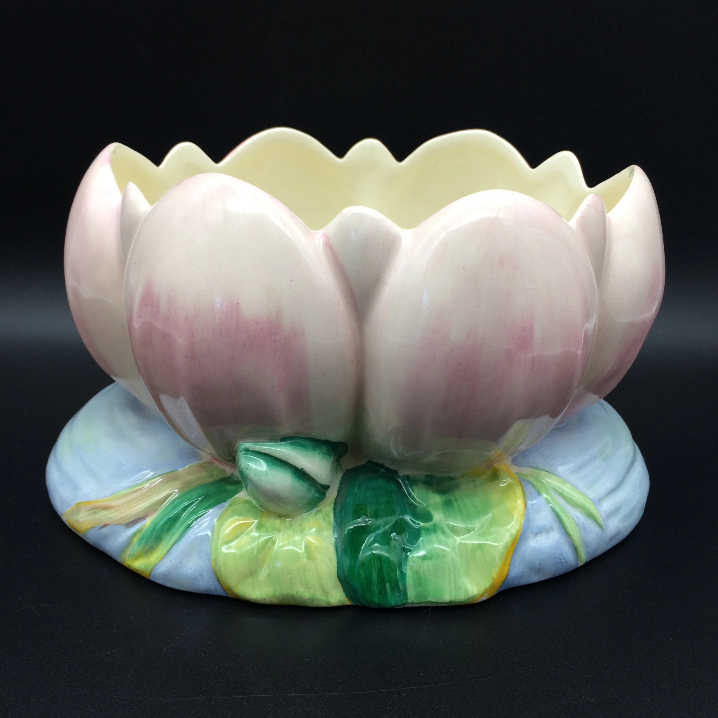 Early Art Deco ‘Clarice Cliff’ Lily Pad Flower Bowl/Vase (C1936)