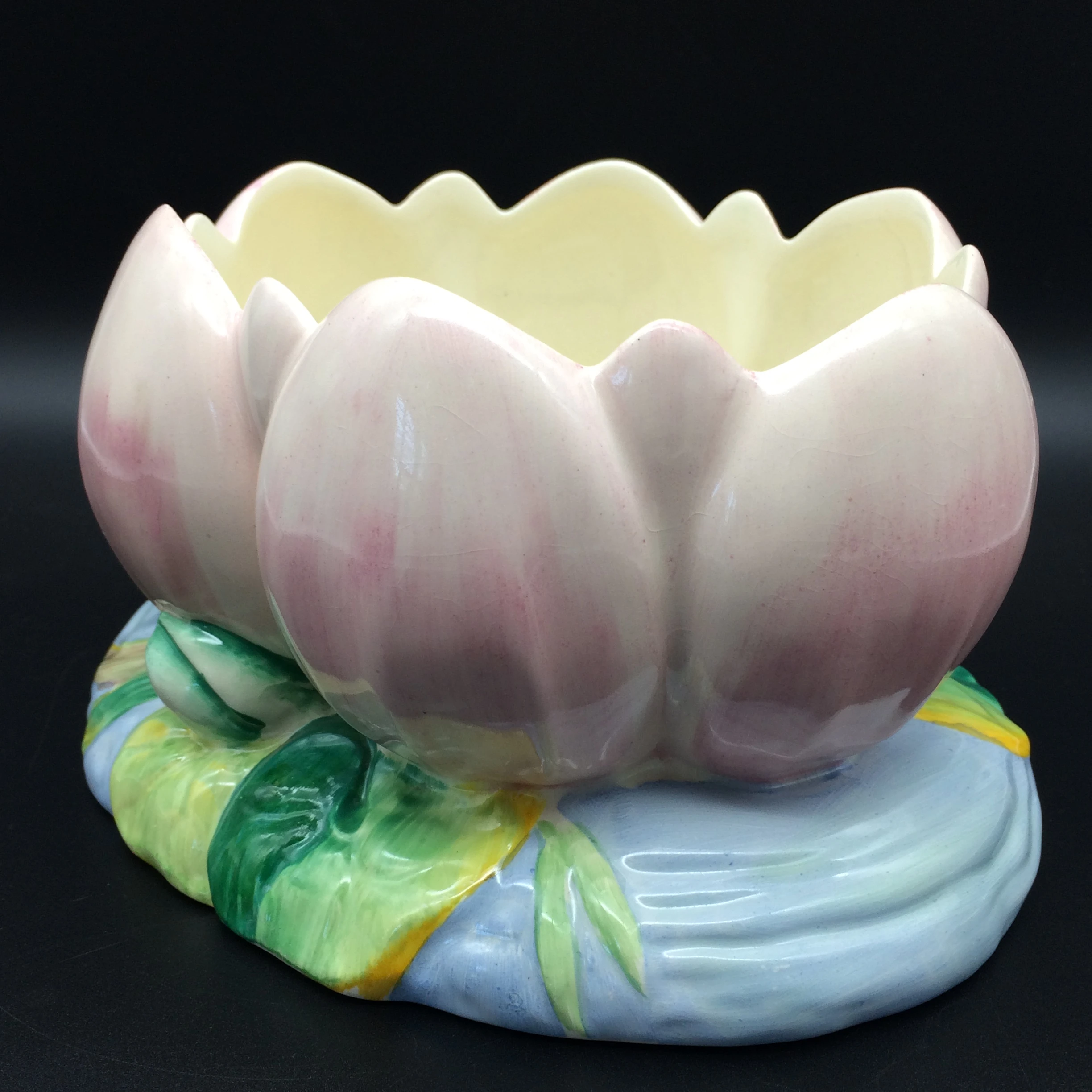 Early Art Deco ‘Clarice Cliff’ Lily Pad Flower Bowl/Vase (C1936)