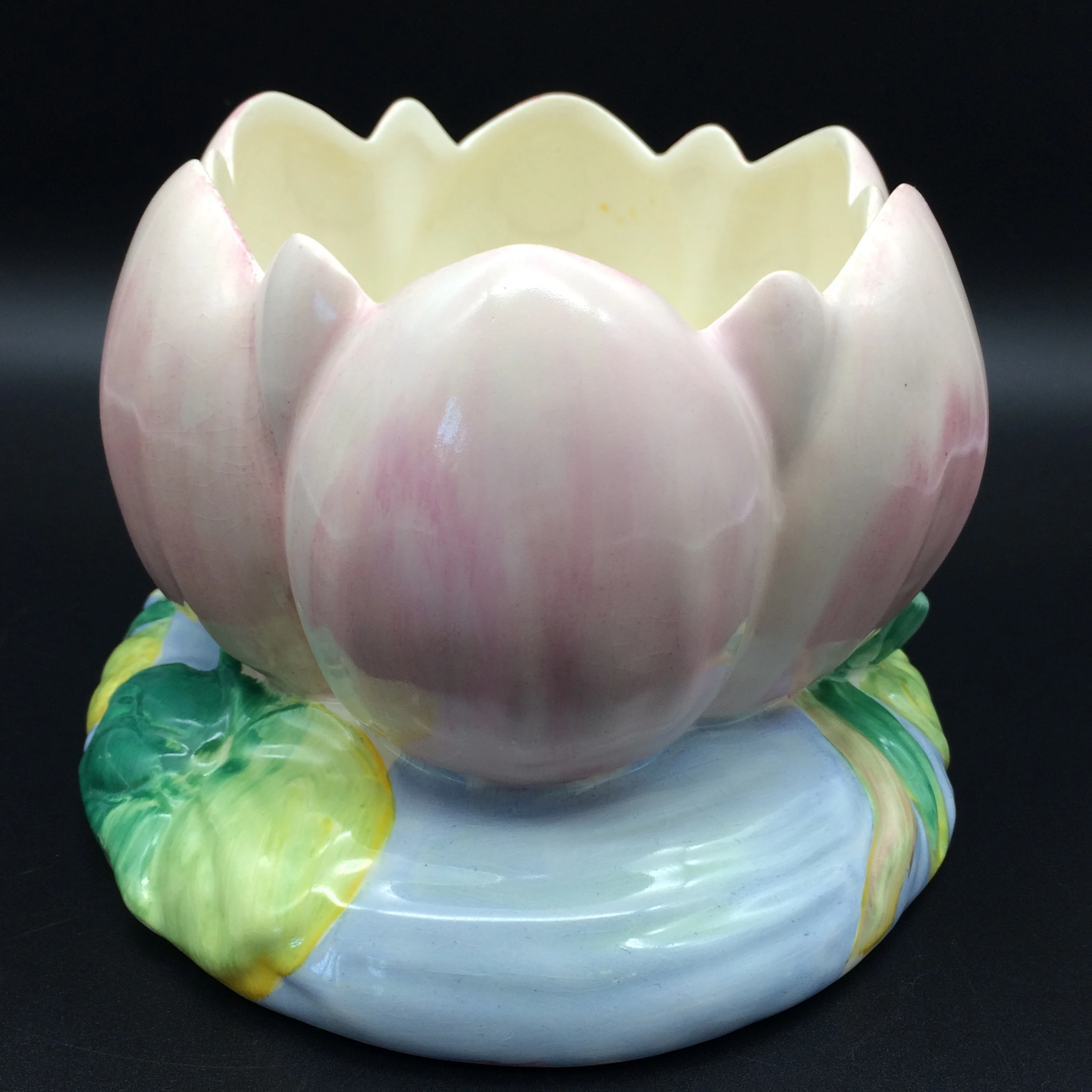 Early Art Deco ‘Clarice Cliff’ Lily Pad Flower Bowl/Vase (C1936)