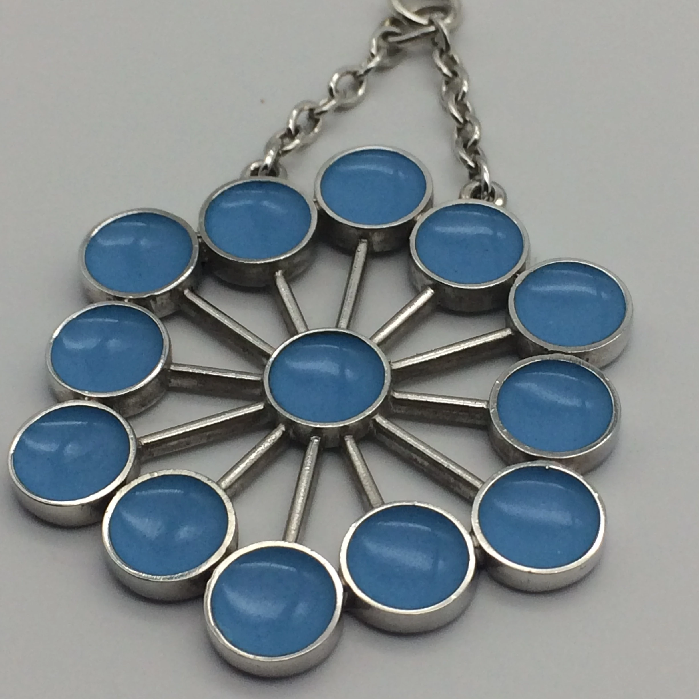 Very Rare Georg Jensen Enamel Pendant by Astrid Fog