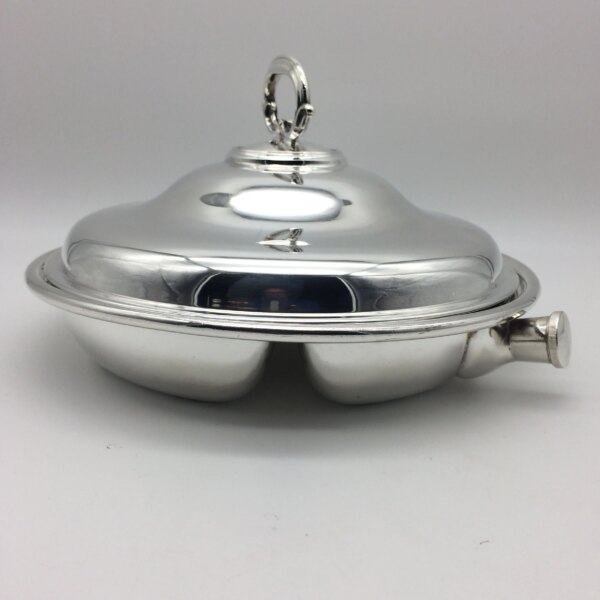 Antique Silver-Plated Tureen Warmer & Cover