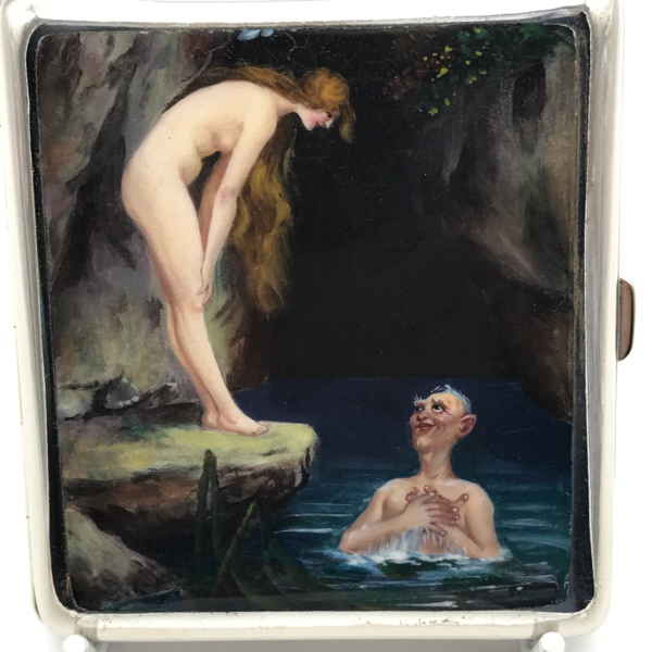 Rare Erotic Enamel Cigarette Case (C.1900)