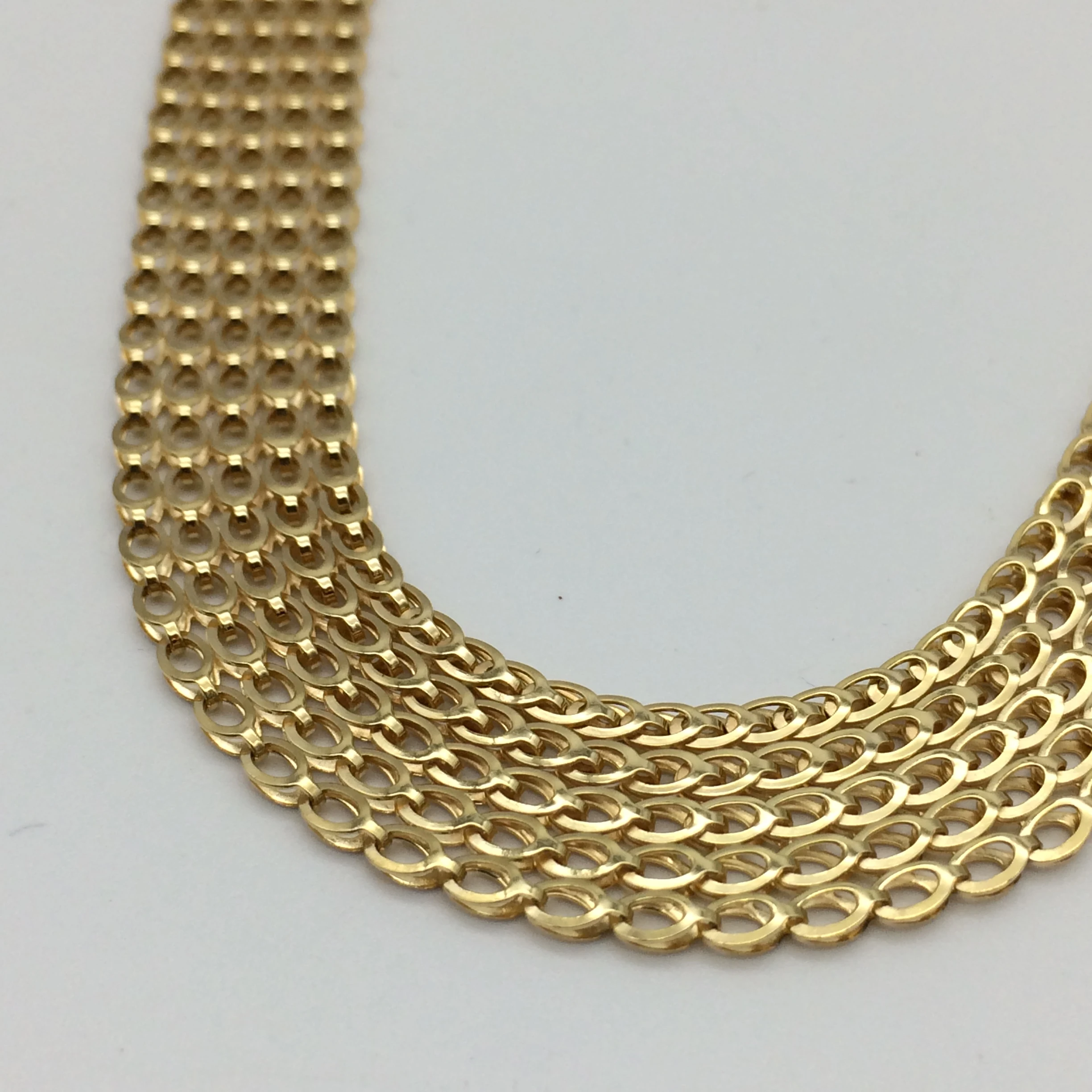 Superb Vintage 9ct Gold ‘Fancy Mesh Link’ Necklace