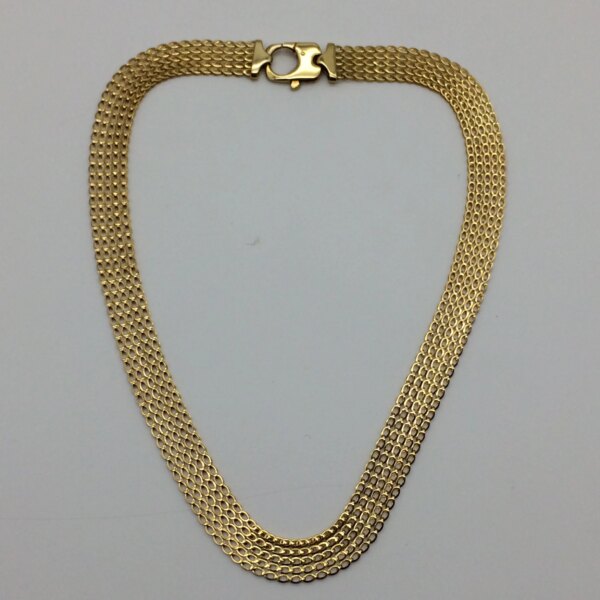 Superb Vintage 9ct Gold ‘Fancy Mesh Link’ Necklace