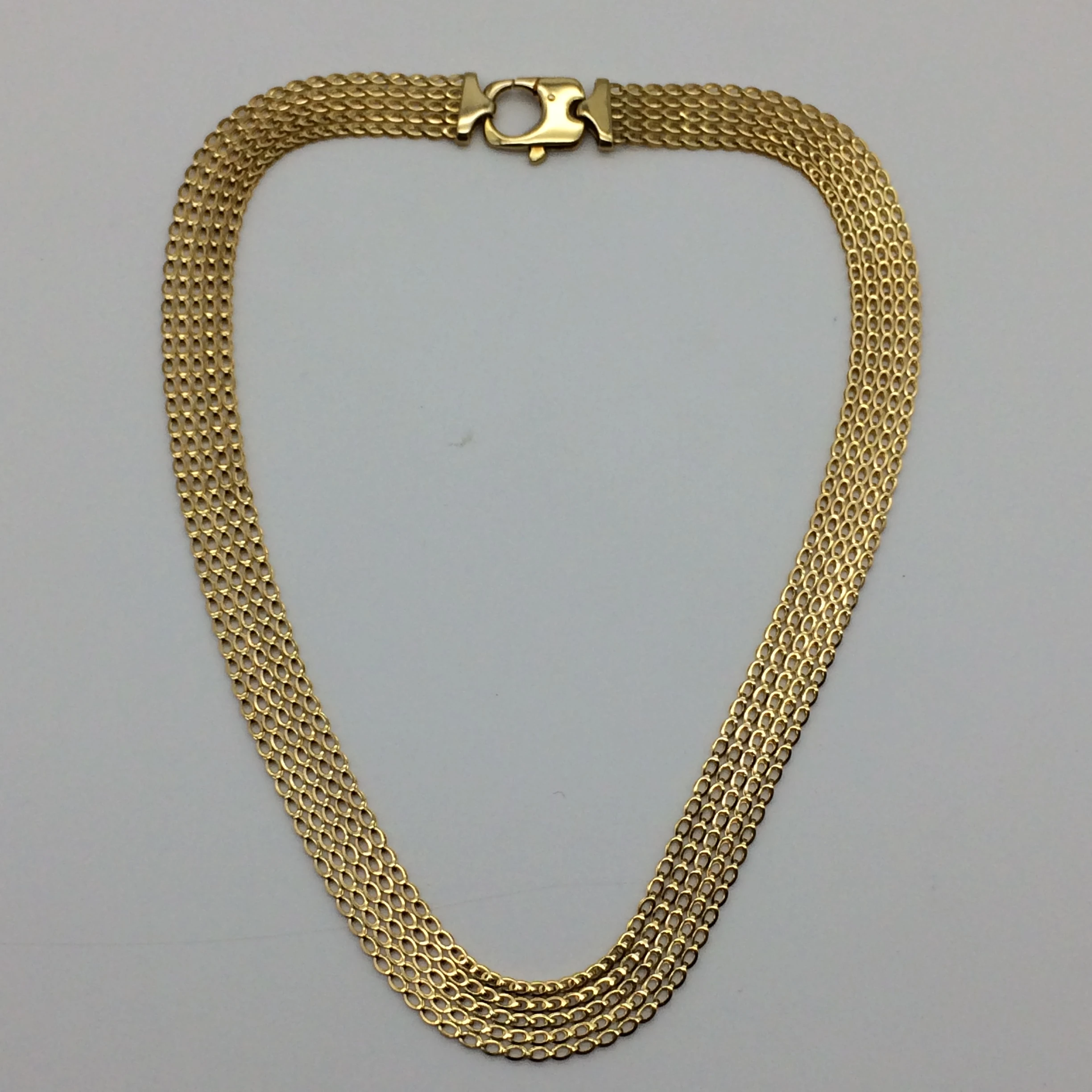 Superb Vintage 9ct Gold ‘Fancy Mesh Link’ Necklace