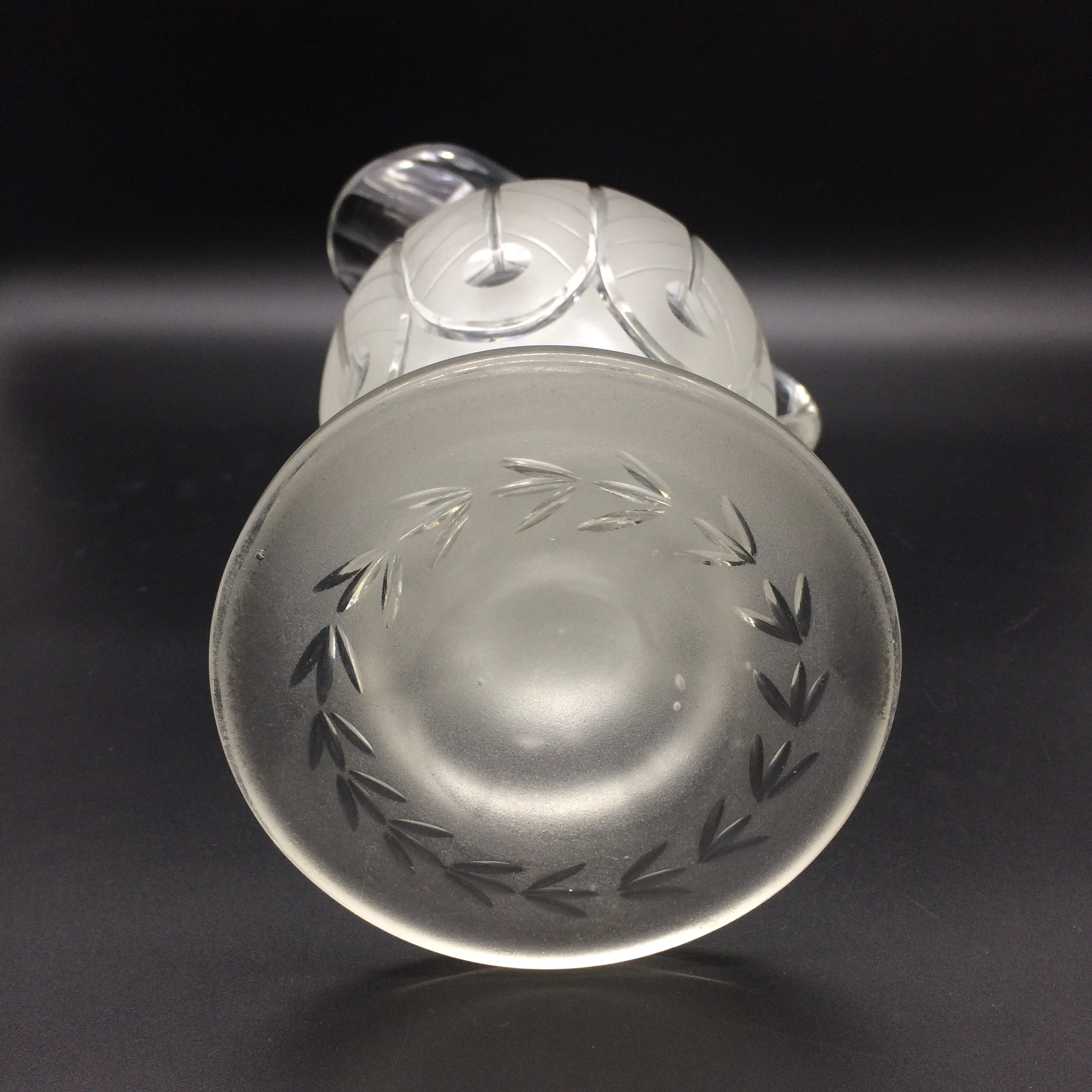 Awesome Large Vintage Acid Etched Crystal Jug