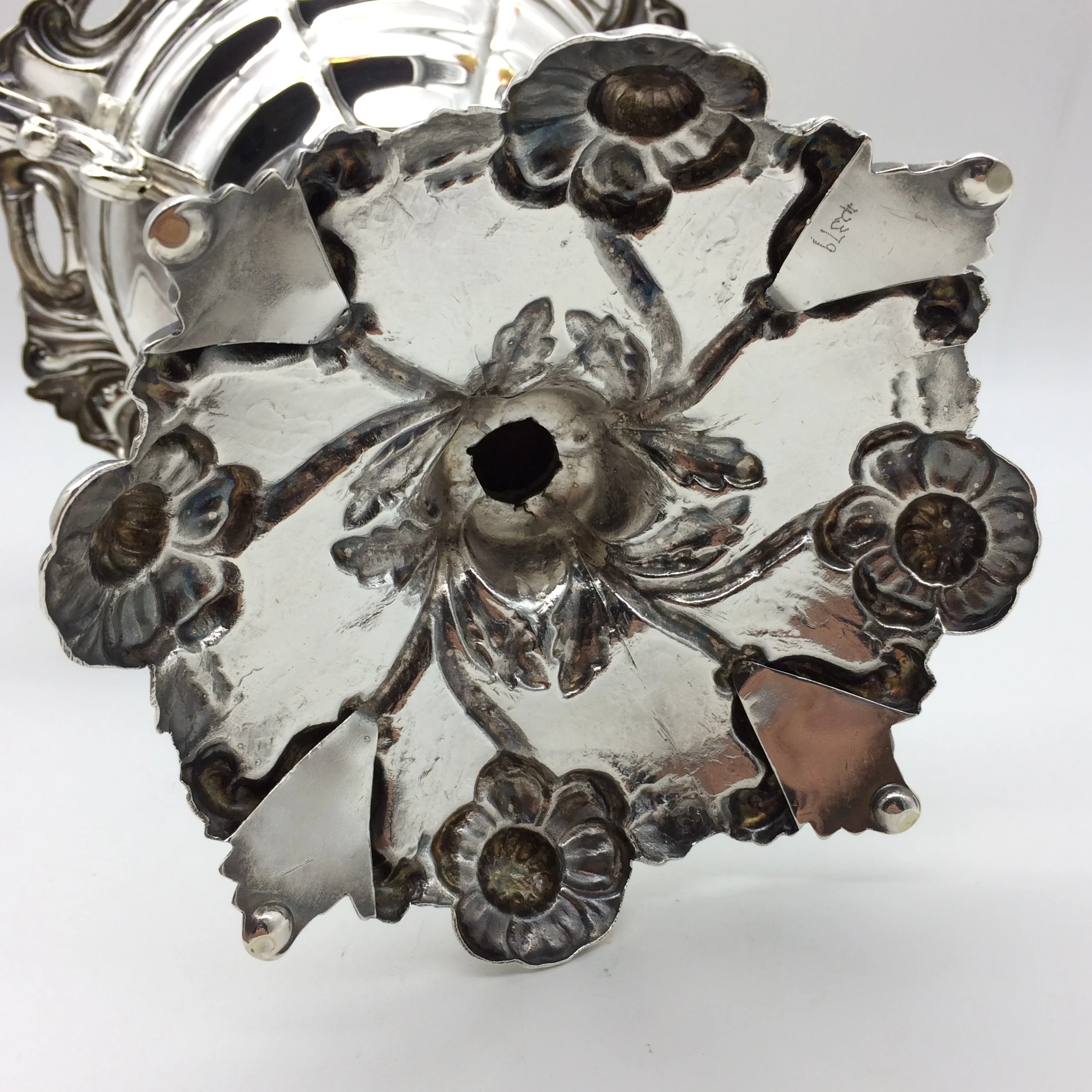 Rare Victorian Silver-Plated Caviar Stand and Cover