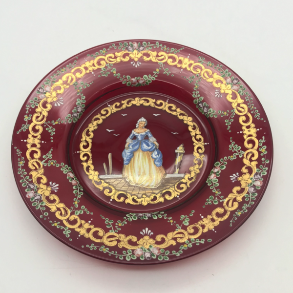 Early ‘Salviati’ Venetian & ‘Moser’ Ruby Red Glass Dish