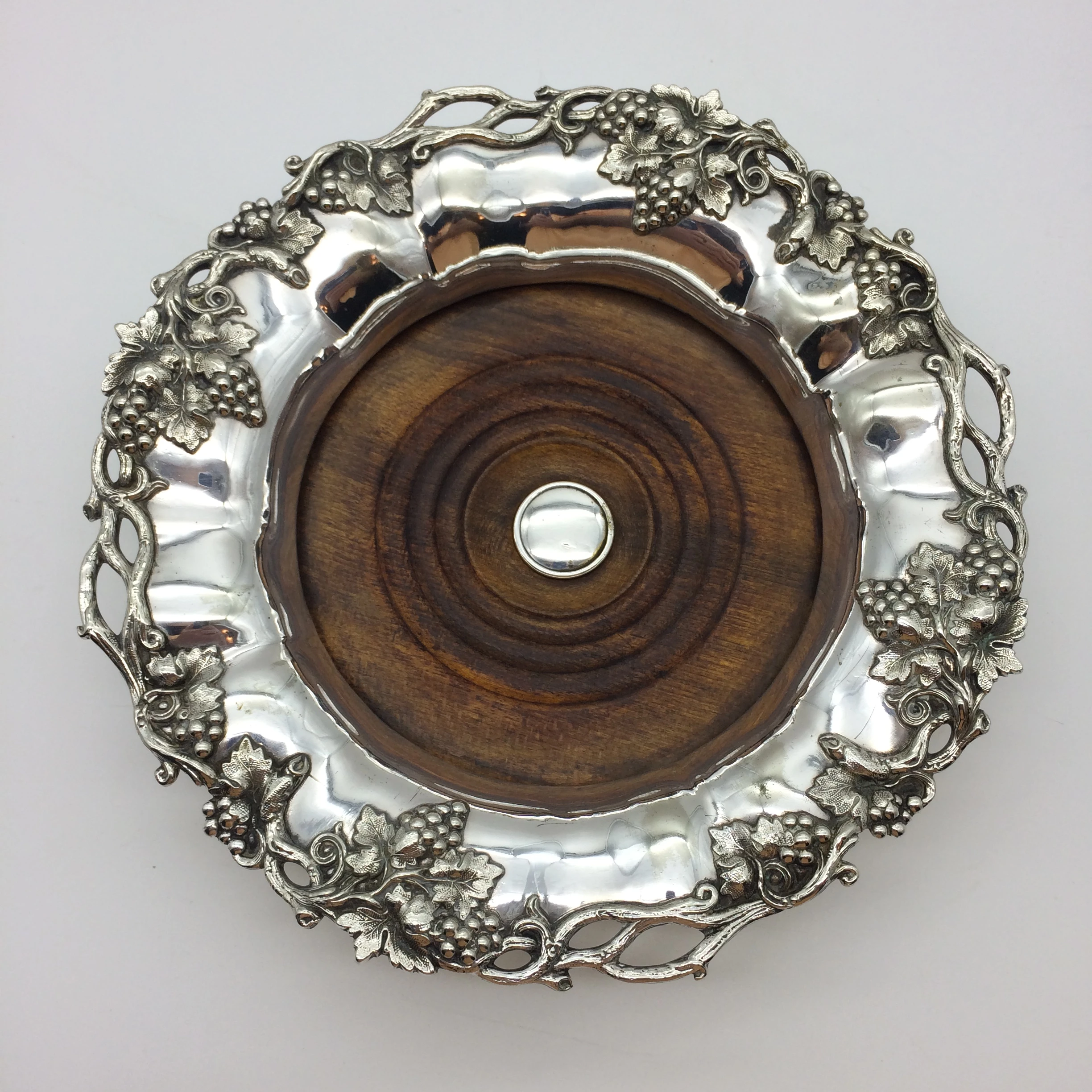 Magnificent Pair of Victorian Silver-Plated Wine Coasters