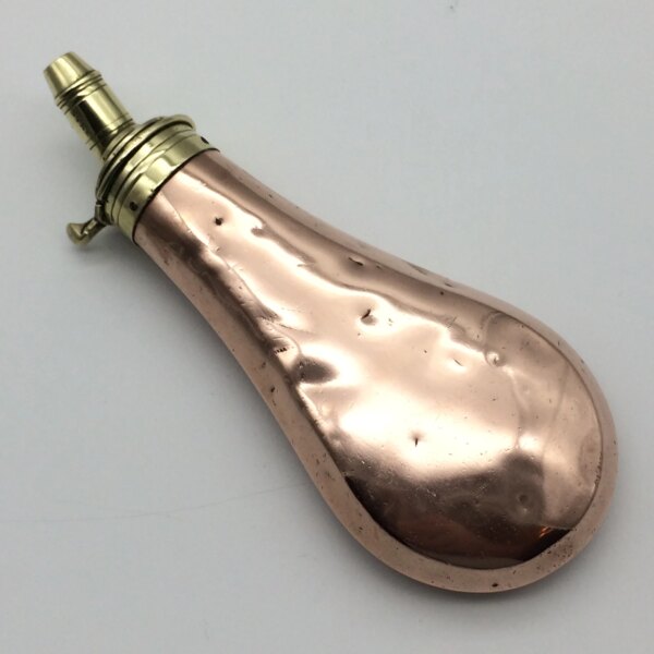 Rare Victorian Copper & Brass ‘Sykes’ Powder Flask