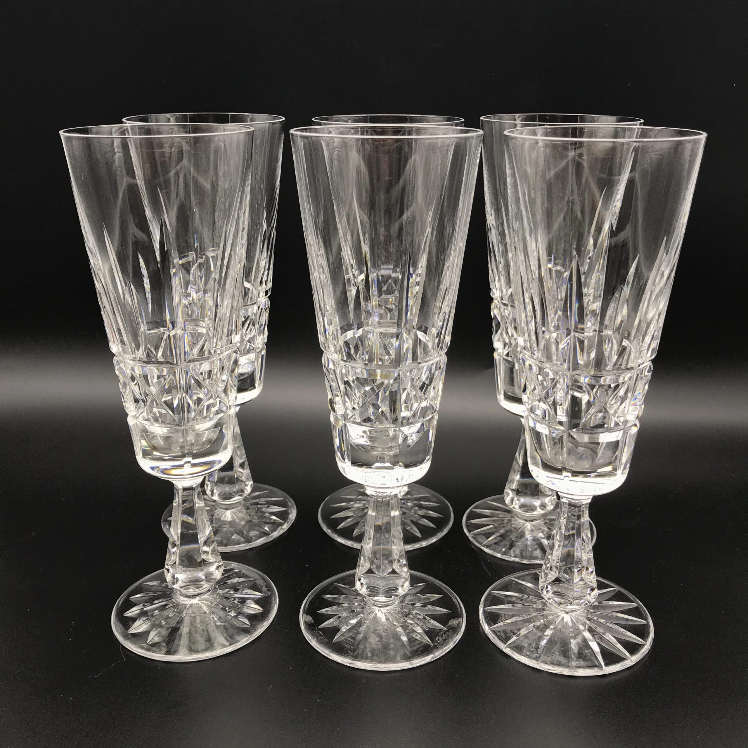 Set of Six Waterford ‘KYLEMORE’ Champagne Flutes