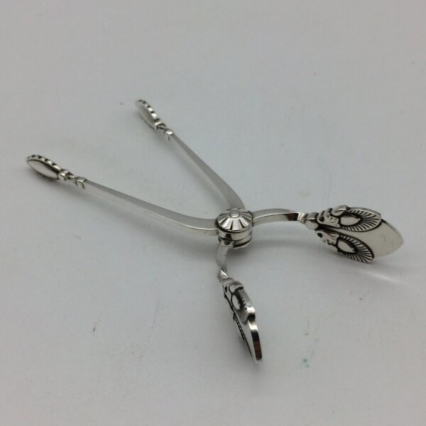 Rare Silver Georg Jensen ‘Bittersweet’ Sugar Tongs