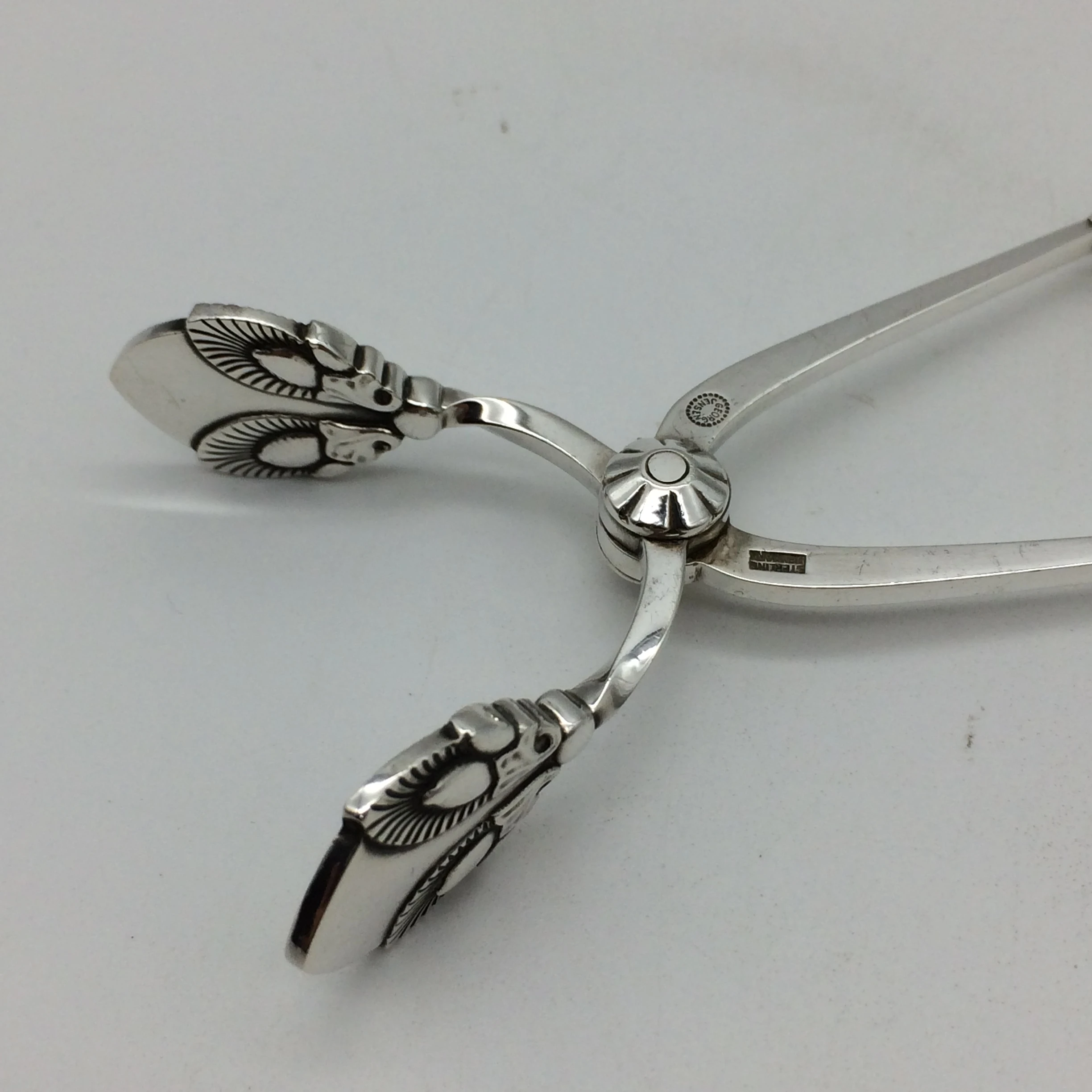 Rare Silver Georg Jensen ‘Bittersweet’ Sugar Tongs