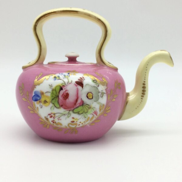 Antique Hand Painted Miniature Porcelain Tea Pot