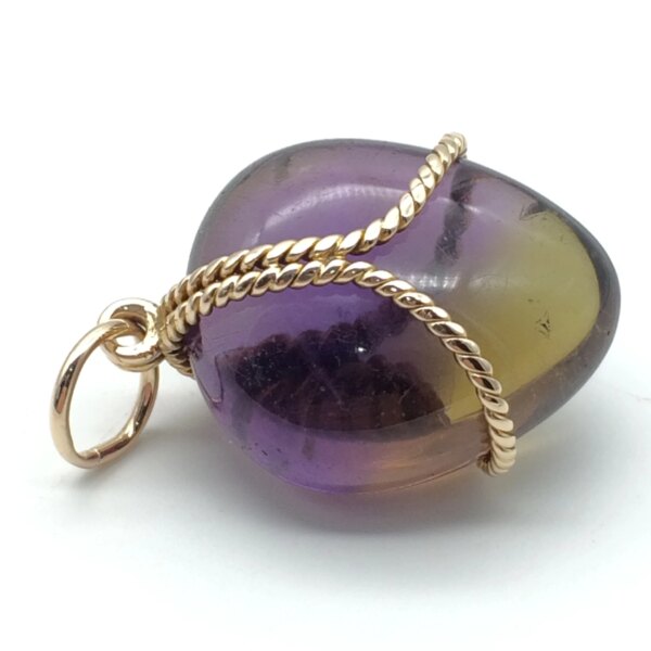 Attractive Chunky, 9ct Rose Gold & Ametrine Pendant
