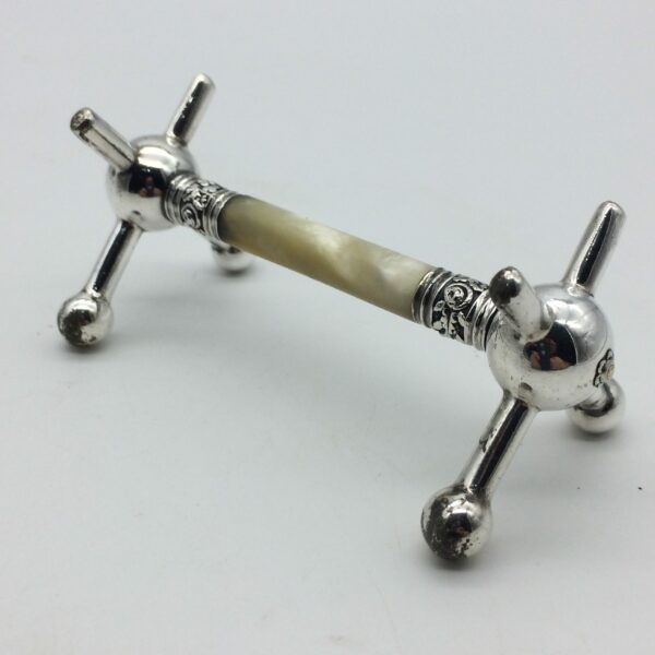 Antique ‘Mother of Pearl’ & Silver-Plate Knife Rest