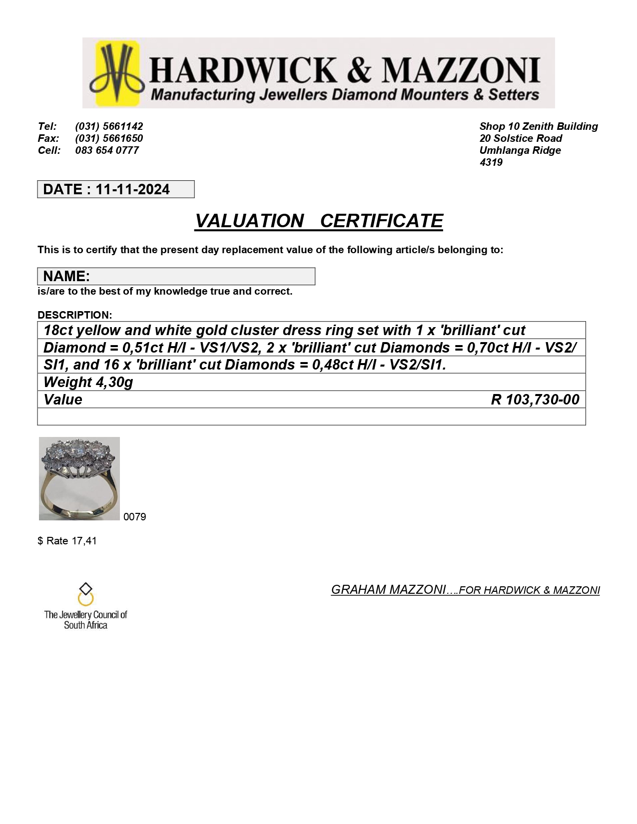 Fabulous 18ct Gold & Diamond Ring - Image 10