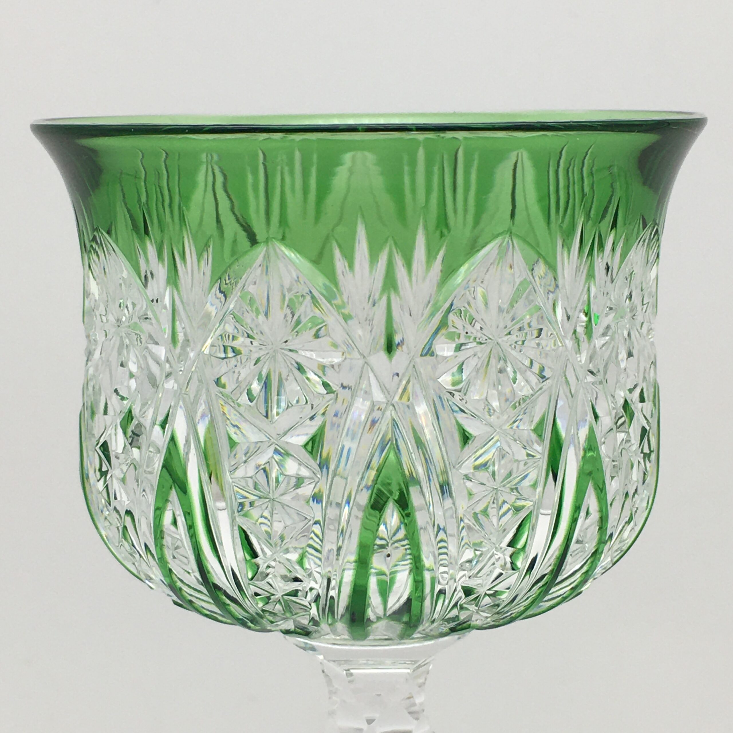 Classic Vintage Bohemian Crystal Hock or Wine Glass - Image 2