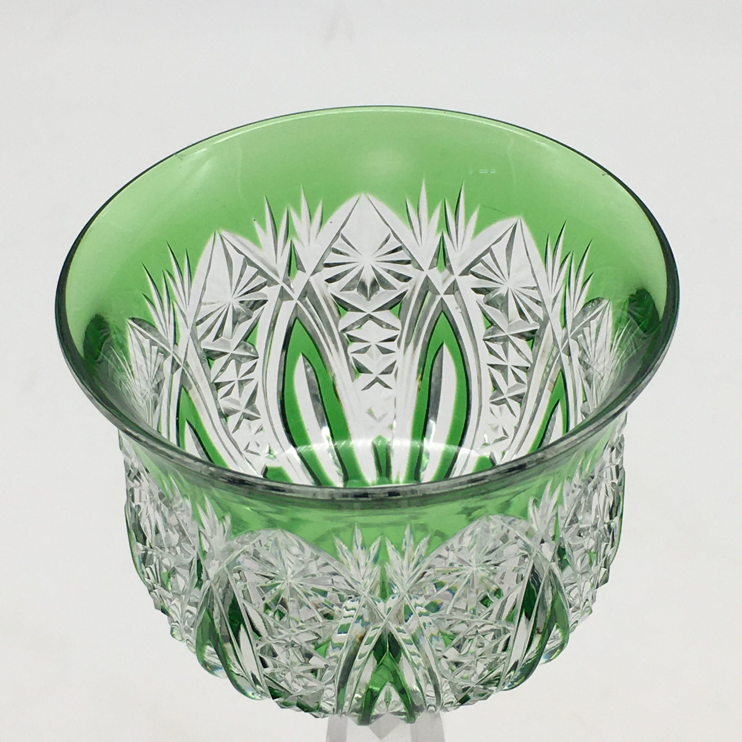 Classic Vintage Bohemian Crystal Hock or Wine Glass - Image 5