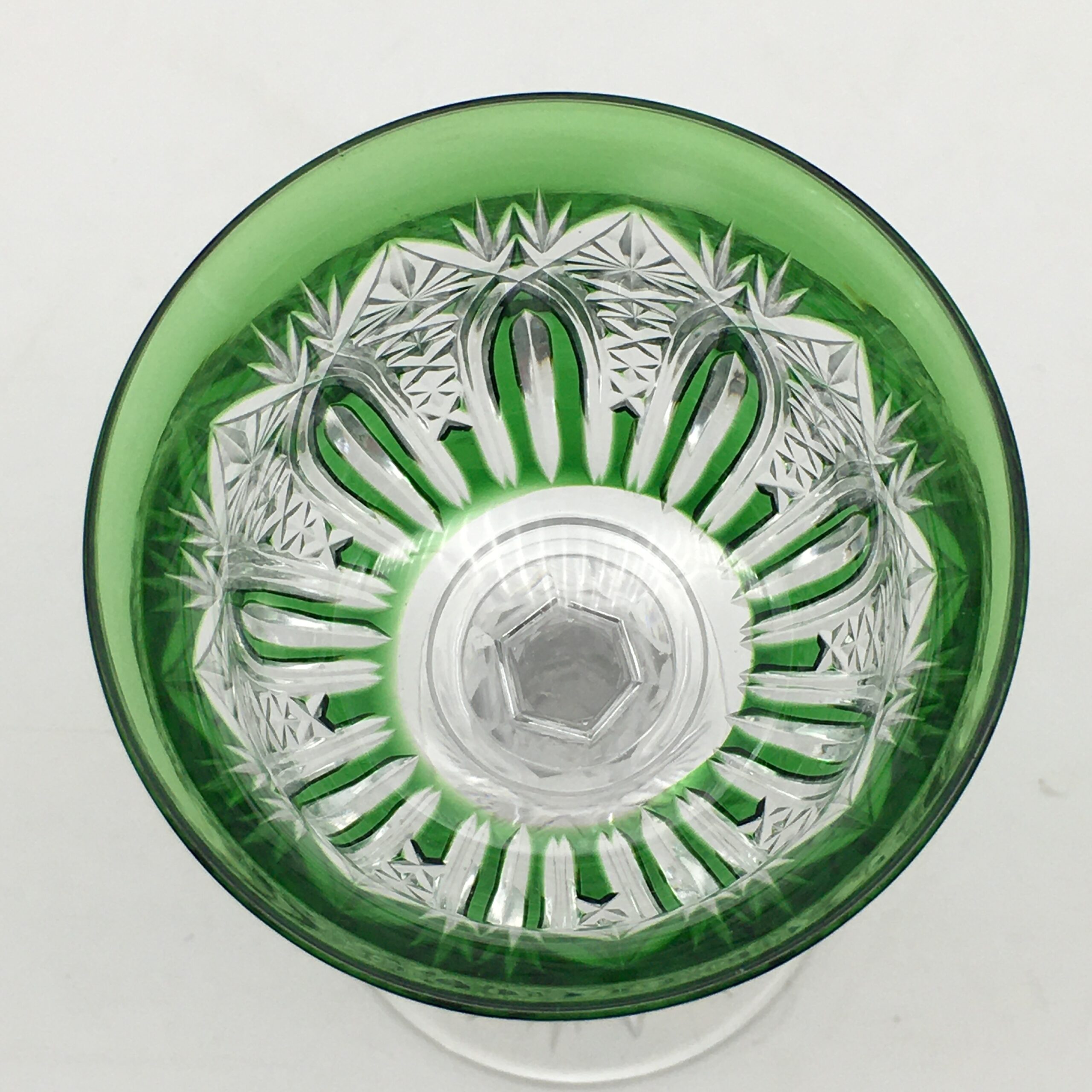 Classic Vintage Bohemian Crystal Hock or Wine Glass - Image 3