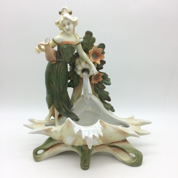 Antique Art Nouveau ‘Maiden on Seashell’ Centrepiece