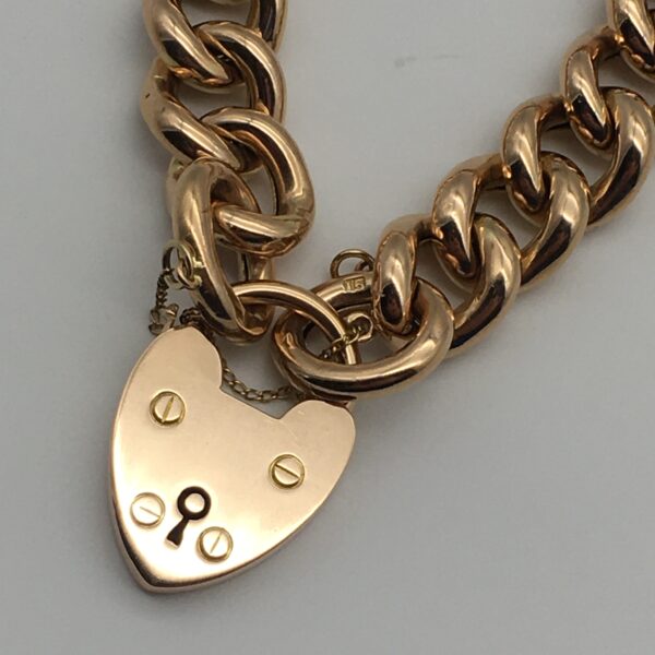 Amazing 15ct Rose-Gold Padlocked Bracelet