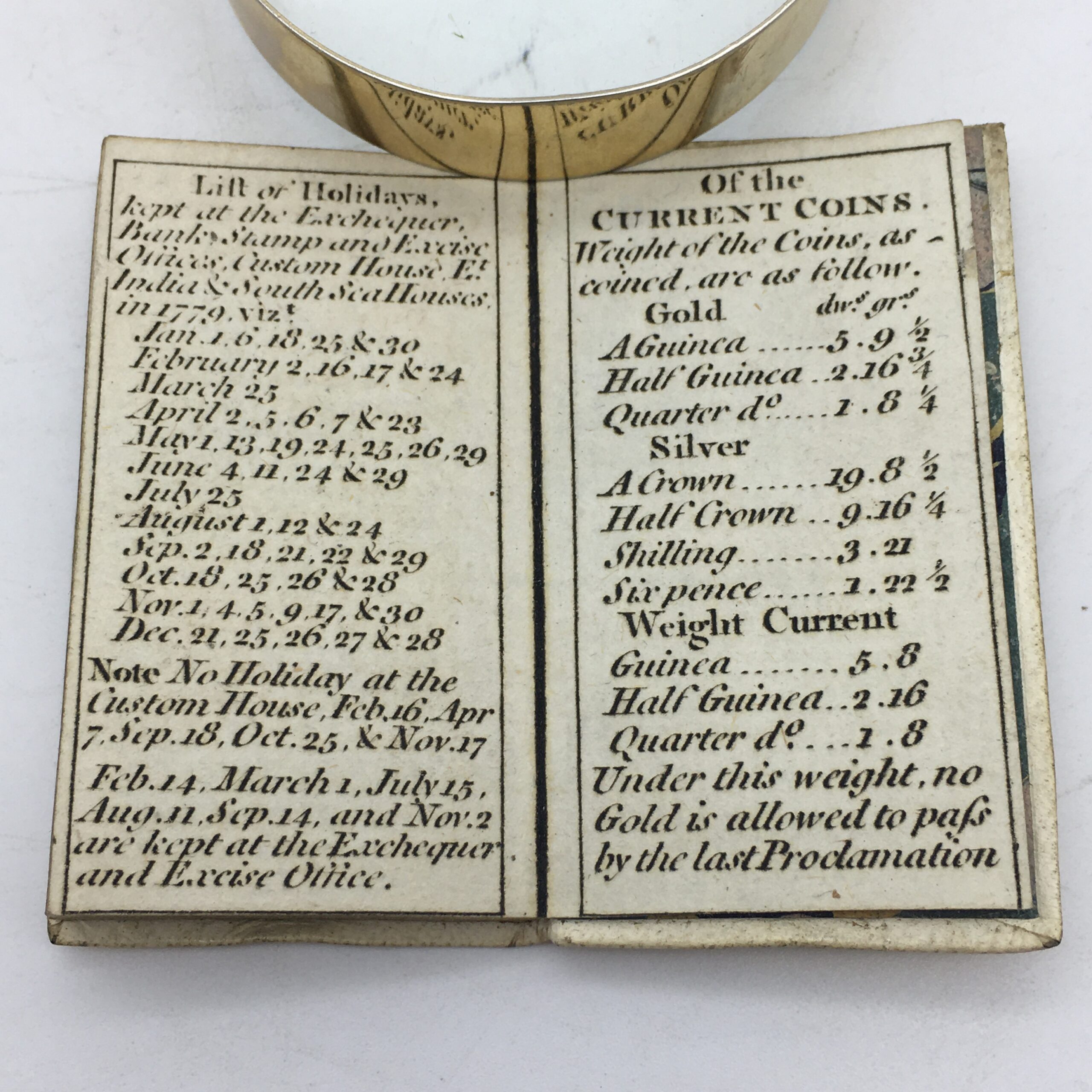 Very Rare Miniature ‘1799 London Almanac’ (George III) - Image 6