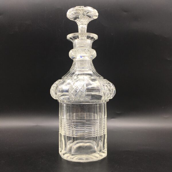 Superb Rare Shaped Georgian Crystal Decanter