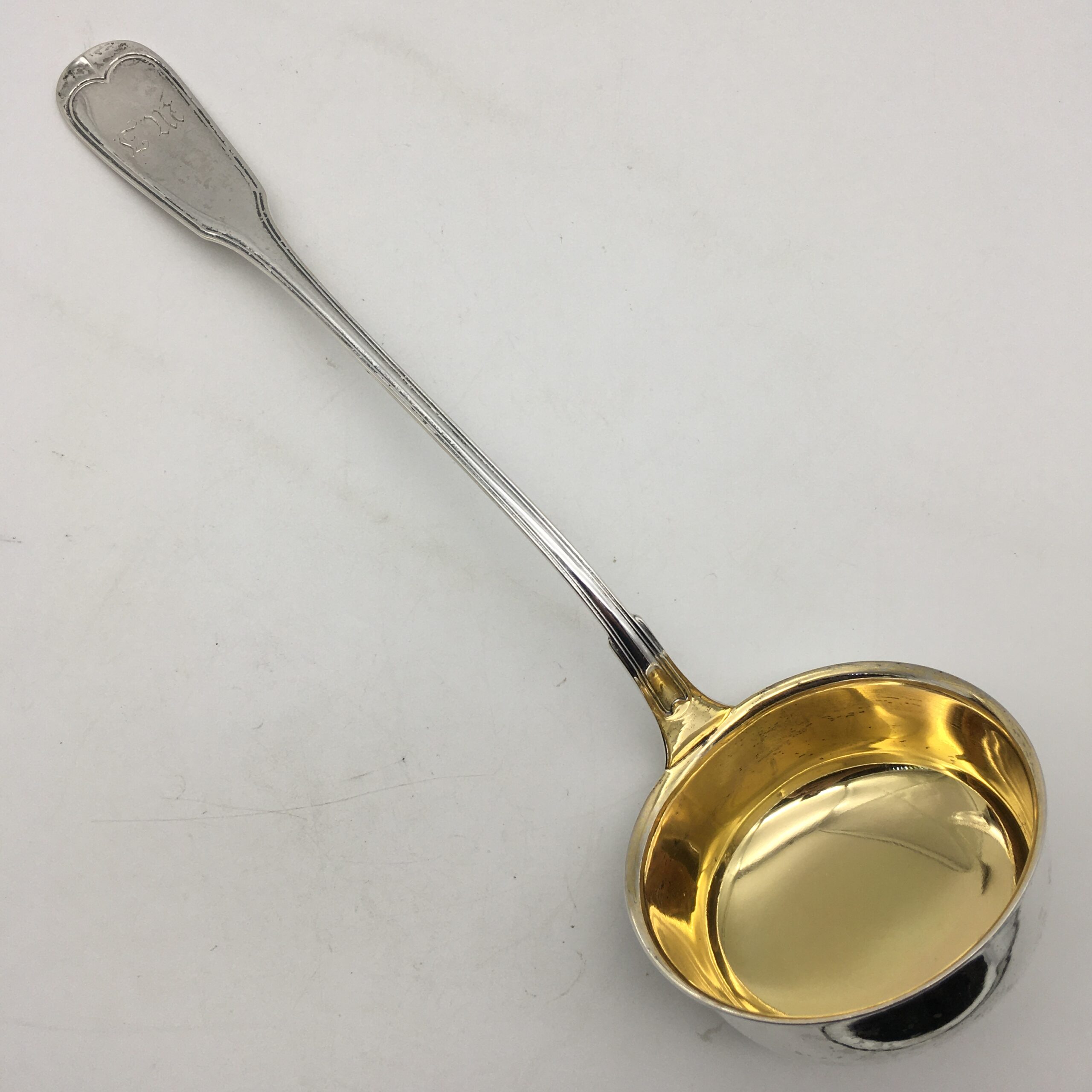 Wonderful Antique Silver Soup or Punch Ladle
