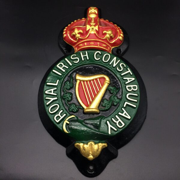 Rare ‘Royal Irish Constabulary’ Cast Iron Plaque